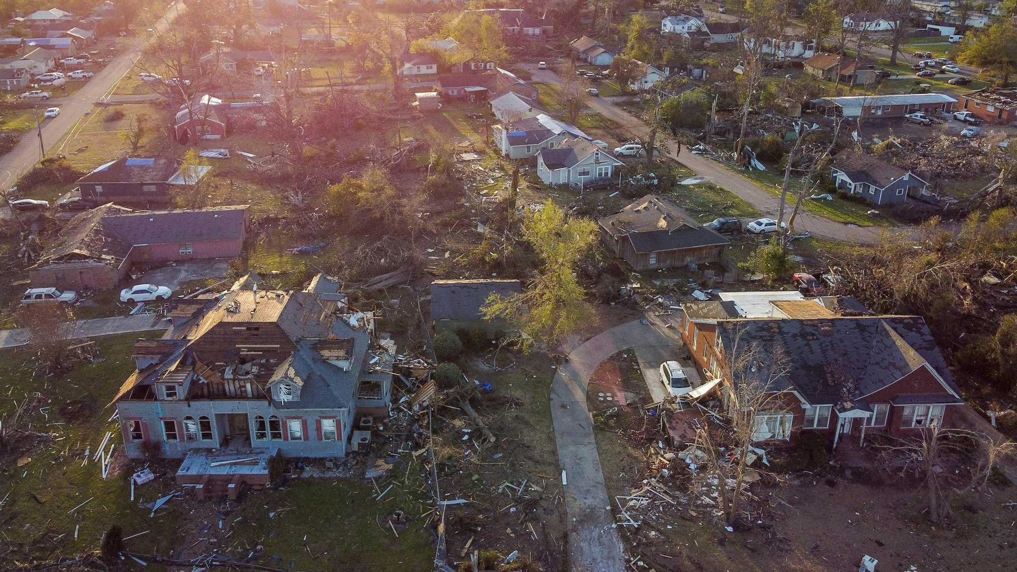Ein zerstörtes Wohnviertel im Bundesstaat Mississippi.