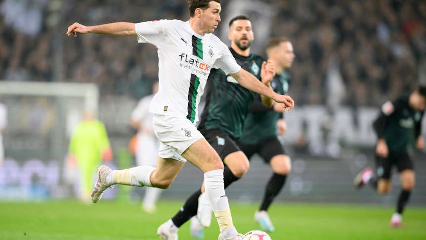 Joe Scally von Borussia Mönchengladbach, hier am 17. März 2023 beim Spiel gegen den SV Werder Bremen, soll mehrere Klubs auf sich aufmerksam gemacht haben.