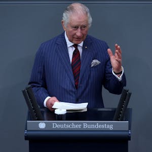 König Charles III. bei seiner Rede im Deutschen Bundestag am Donnerstag.