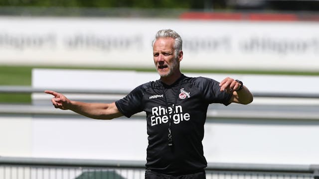 1.FC Köln U21, Regionalliga West, Trainingsauftakt zur Saison 2022/23, Trainer Mark Zimmermann (1.FC Köln), 13.06.2022, Bild: Herbert Bucco
 





