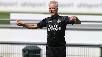 1.FC Köln U21, Regionalliga West, Trainingsauftakt zur Saison 2022/23, Trainer Mark Zimmermann (1.FC Köln), 13.06.2022, Bild: Herbert Bucco
 





