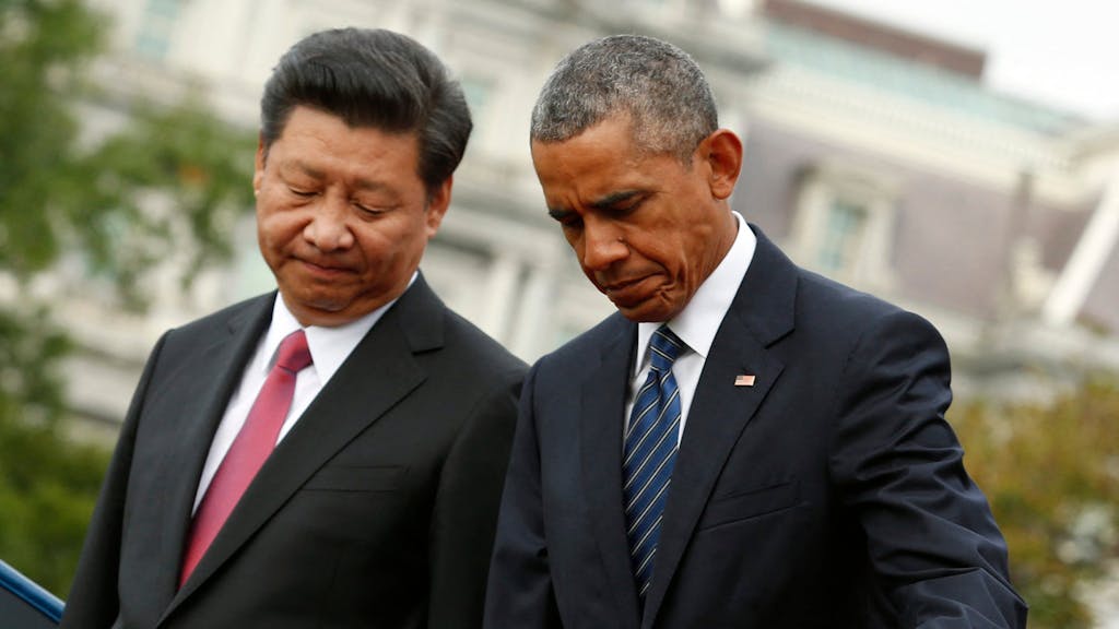 Barack Obama (r.) im September 2015 mit Chinas Präsident Xi Jinping.