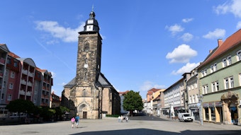 Der Neumarkt mit der Margarethenkirche in Gotha.