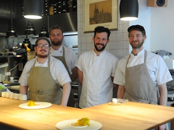 Der Küchenchef des „Pottkind“ Enrico Sablotny und sein Team