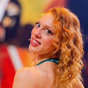 Anna Ermakova, Model, steht nach der RTL-Tanzshow «Let's Dance» im Coloneum.