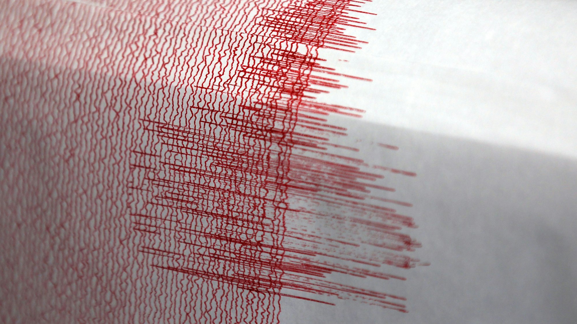 Der Seismograf einer Erdbebenwarte verzeichnet Ausschläge. (Symbolbild)