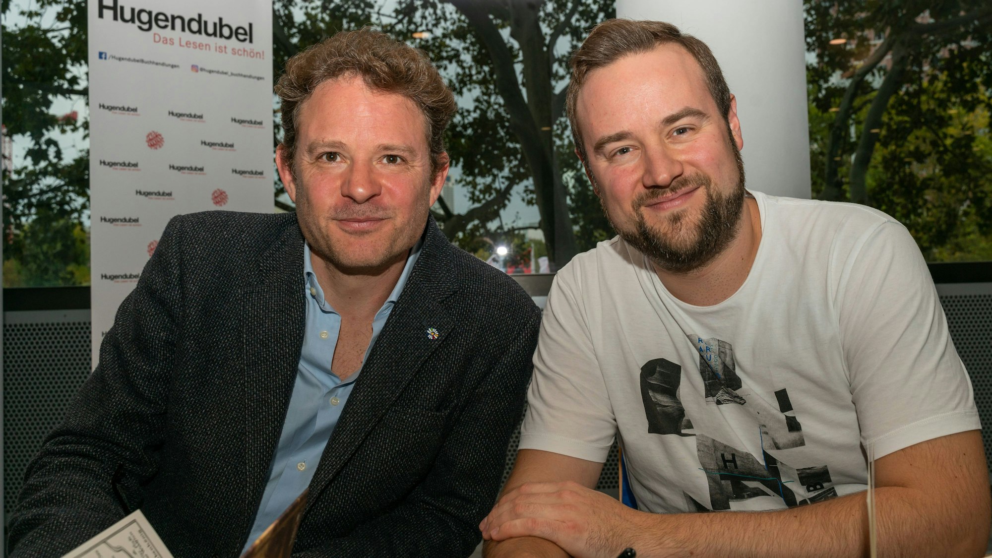 Timmo Niesner und Manuel Straube bei der Frankfurter Buchmesse 2019.