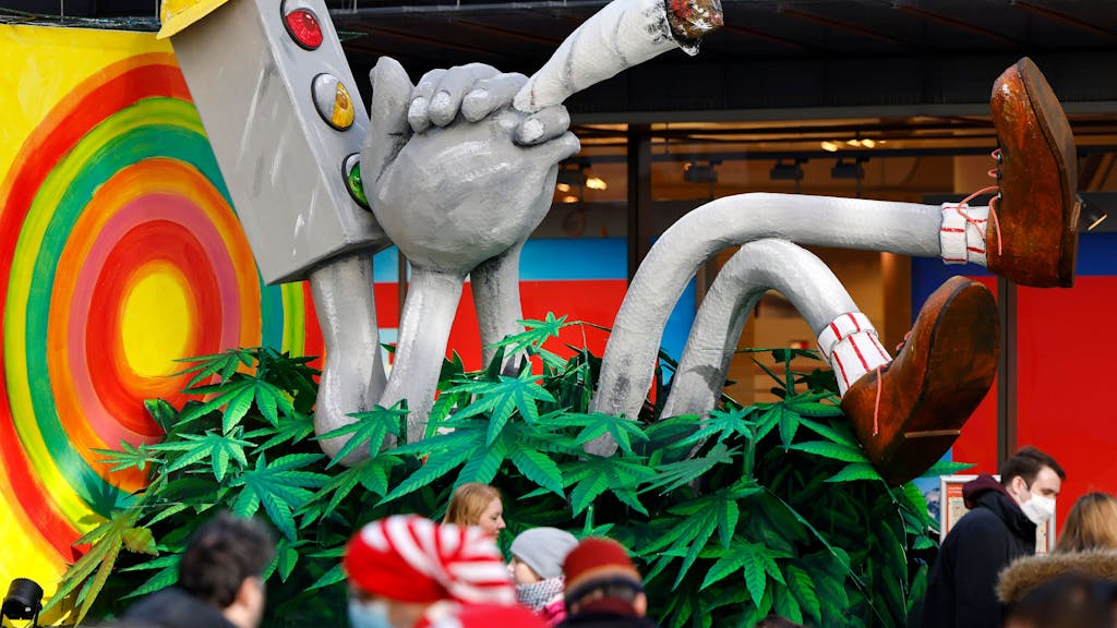 Motto-Wagen zur geplanten Legalisierung von Cannabis&nbsp;