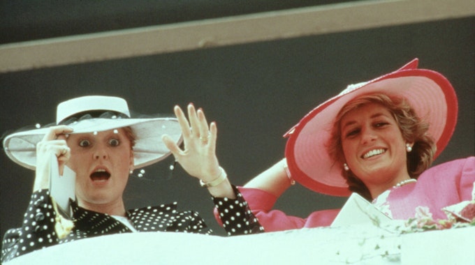 Sarah Ferguson und Prinzessin Diana 1987.