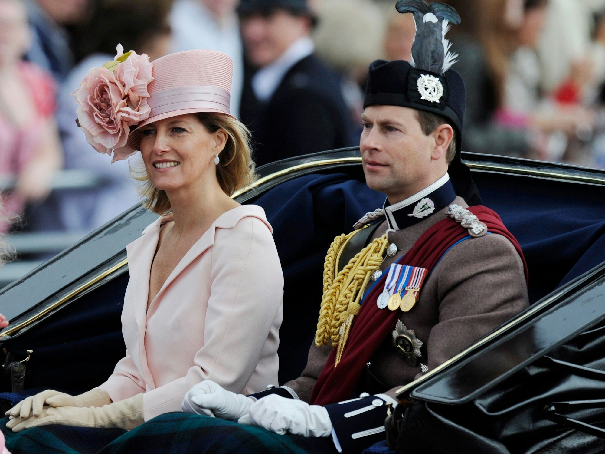 Sophie von Wessex 2011 mit Ehemann Prinz Edward bei der Parade Trooping the Colour.