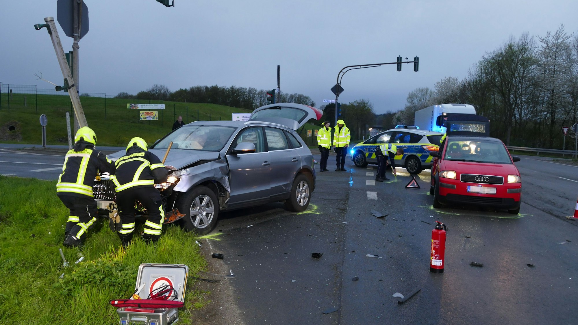 Unfall an der Auffahrt zur A560 in Sankt Augustin.