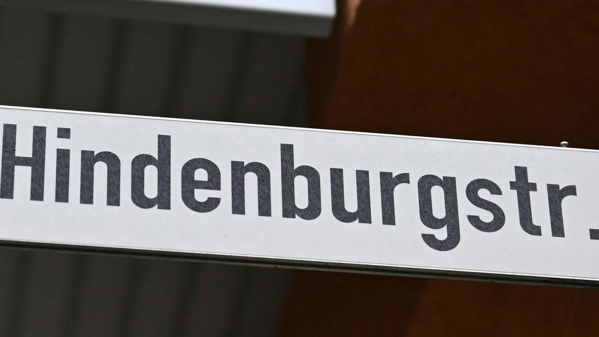Das Straßenschild der Hindenburgstraße.