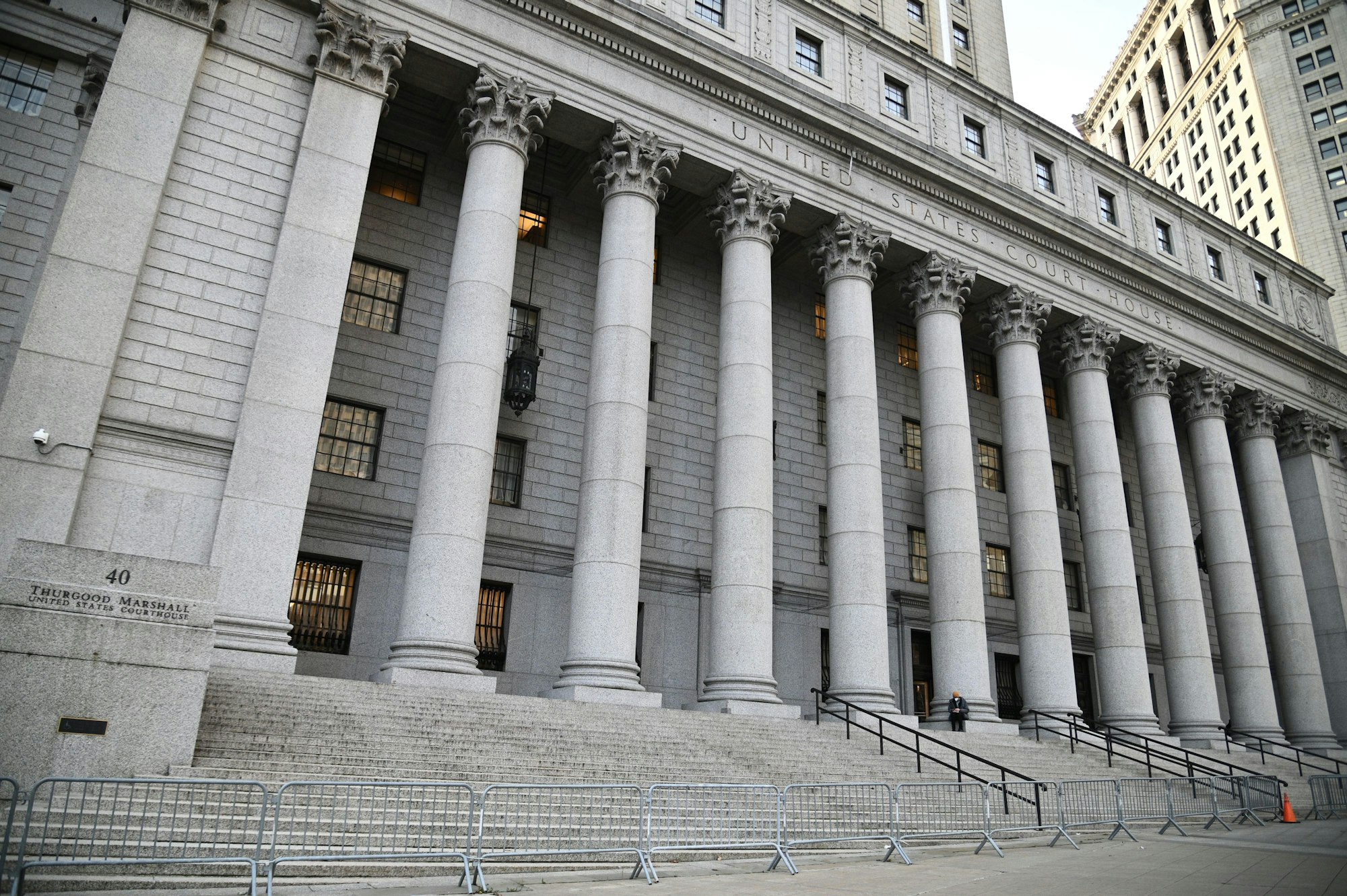 Außenansicht des Bundesgerichtsgebäudes im südlichen Bezirk von New York.
