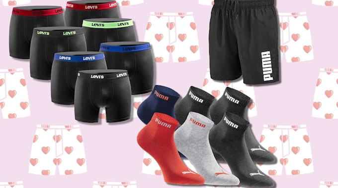 Socken und Boxershorts verschiedener Marken