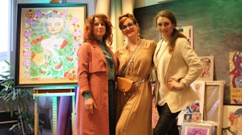 Die Künstlerinnen Yvonne Haag, Nadine Kulis und Stella Barsch.