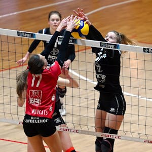 22.04.2023, Volleyball-Bayer Leverkusen-Stralsund

rechts: Charlotta Werscheck (Bayer)

Foto: Uli Herhaus
