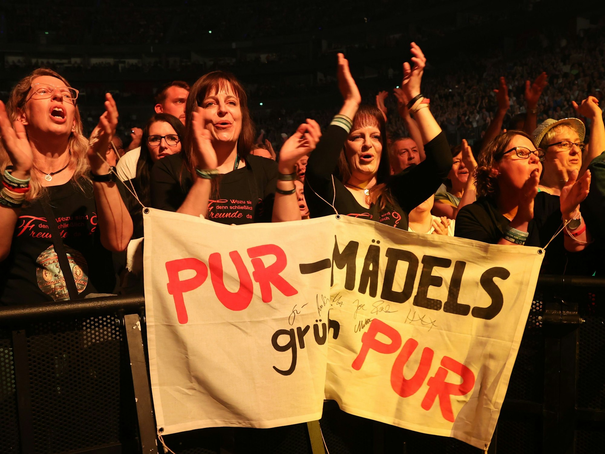 Fans beim Pur-Konzert in der Kölner Lanxess-Arena.