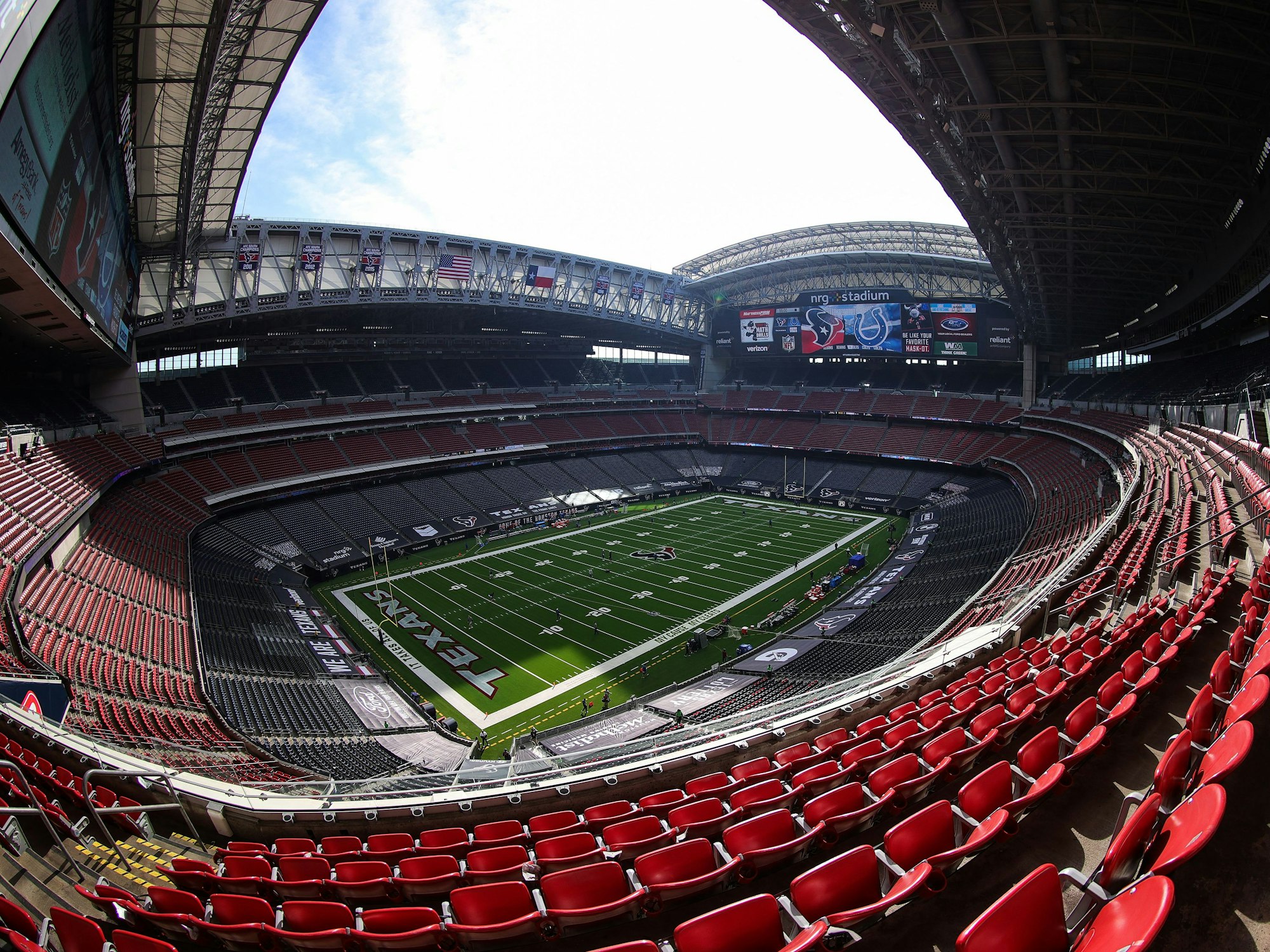 Innenansicht des NRG Stadium im Vorfeld der NFL-Partie zwischen den Houston Texans und den Indianapolis Colts am 06. Dezember 2020