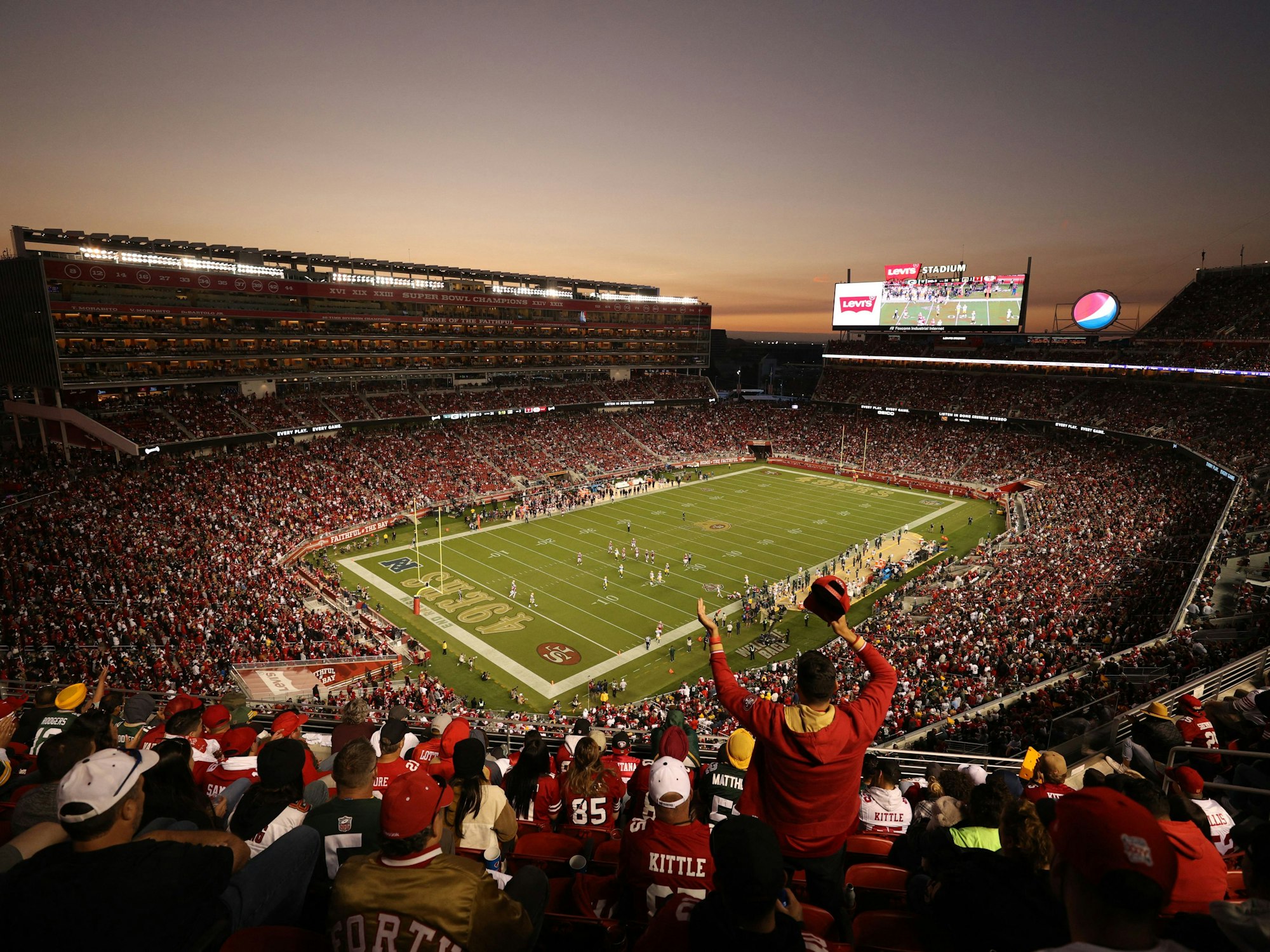 Das Levi’s Stadium in Santa Clara beim NFL-Spiel San Francisco 49ers gegen die Green Bay Packers am 26. September 2021
