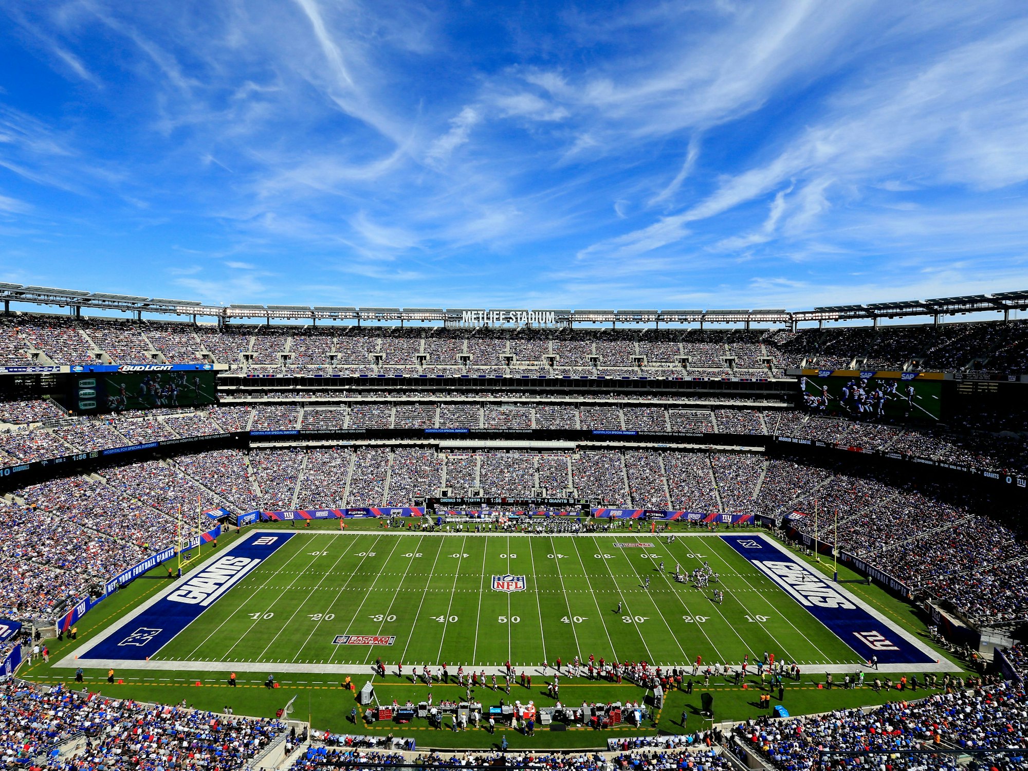 Innenansicht des MetLife Stadium während des NFL-Spiels New York Giants gegen die Arizona Cardinals am 14. September 2014