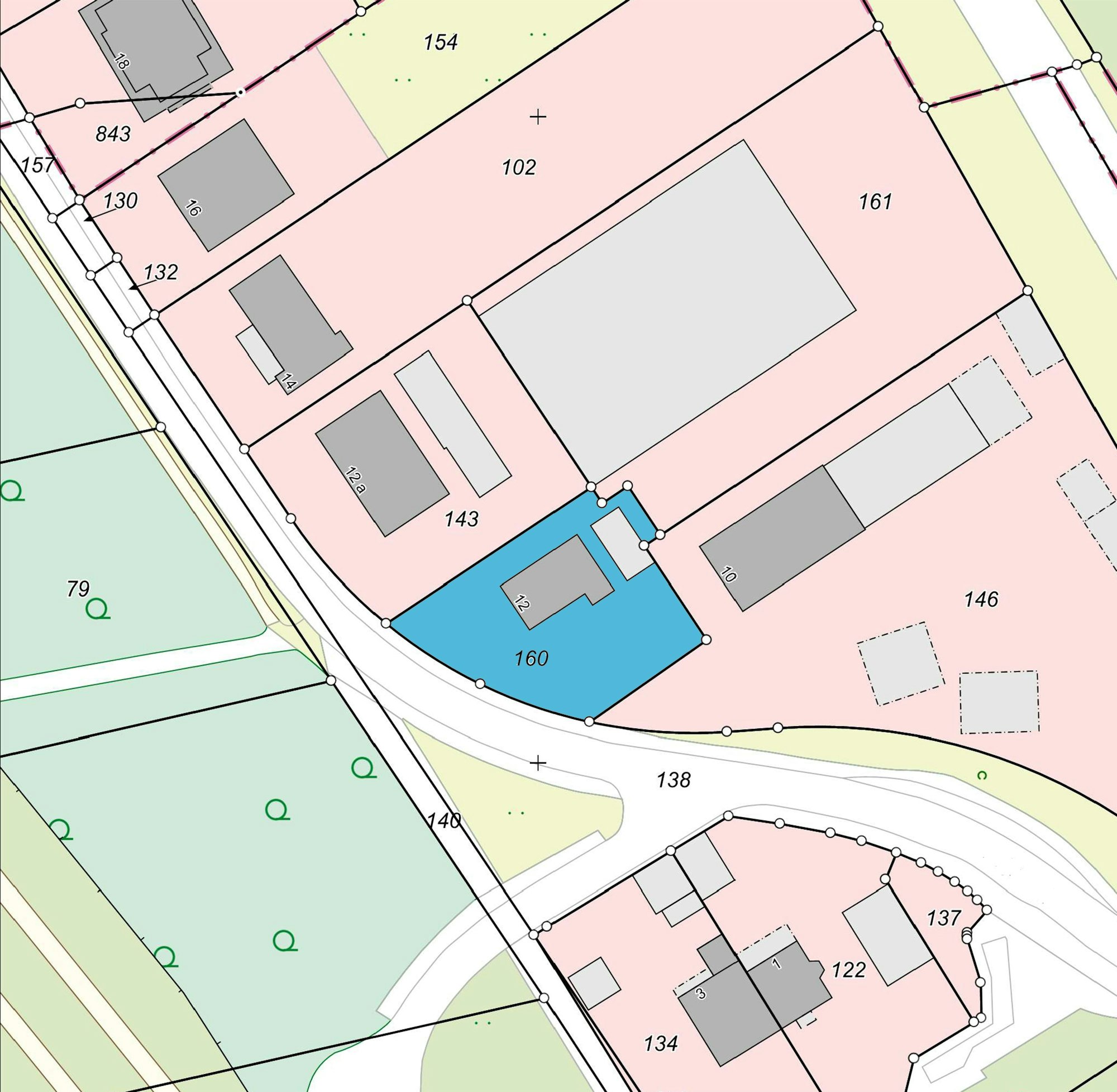 Grundriss Grundstück in Köln Volkhoven-Weiler mit 1.002 m² Fläche.