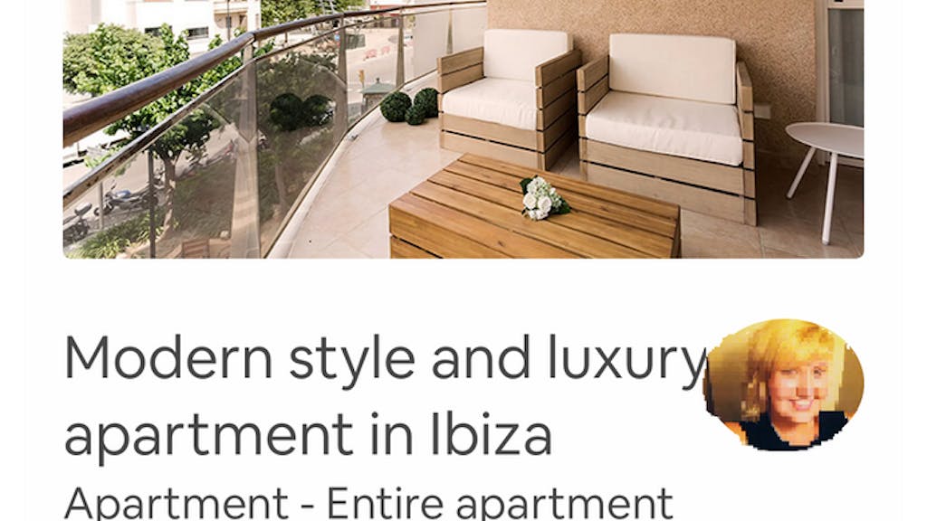 Foto einer Unterkunft auf Ibiza mit Balkon