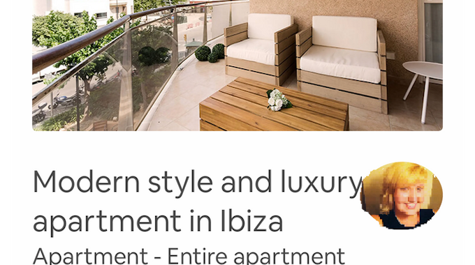 Foto einer Unterkunft auf Ibiza mit Balkon