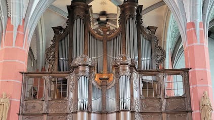 Blick auf die Pfeifen der König-Orgel in der Schlosskirche.