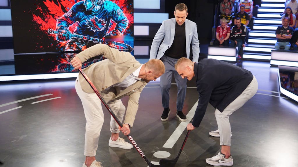 Eishockey beim ZDF-Sportstudio mit Moritz Müller und Nico Sturm.