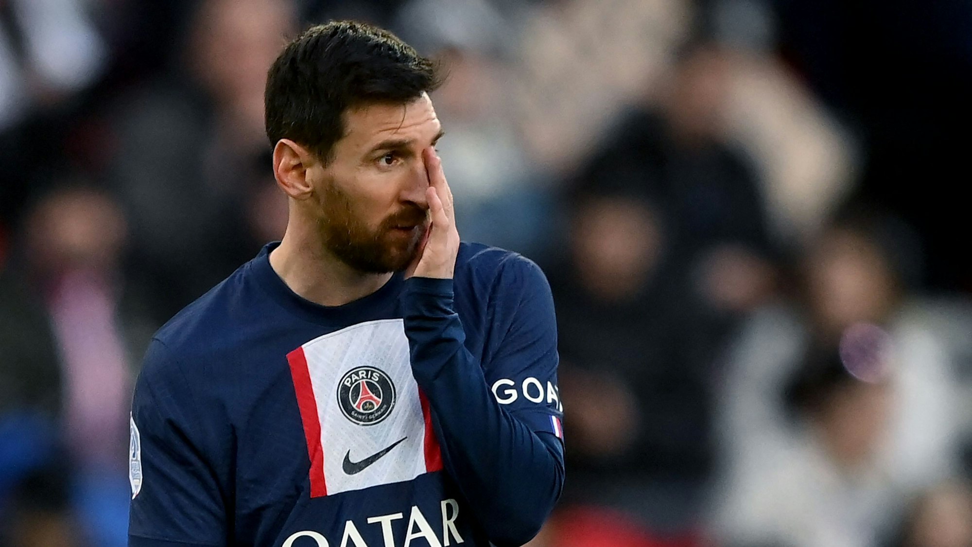 Lionel Messi beim Spiel von Paris Saint-Germain gegen Stade Rennes.