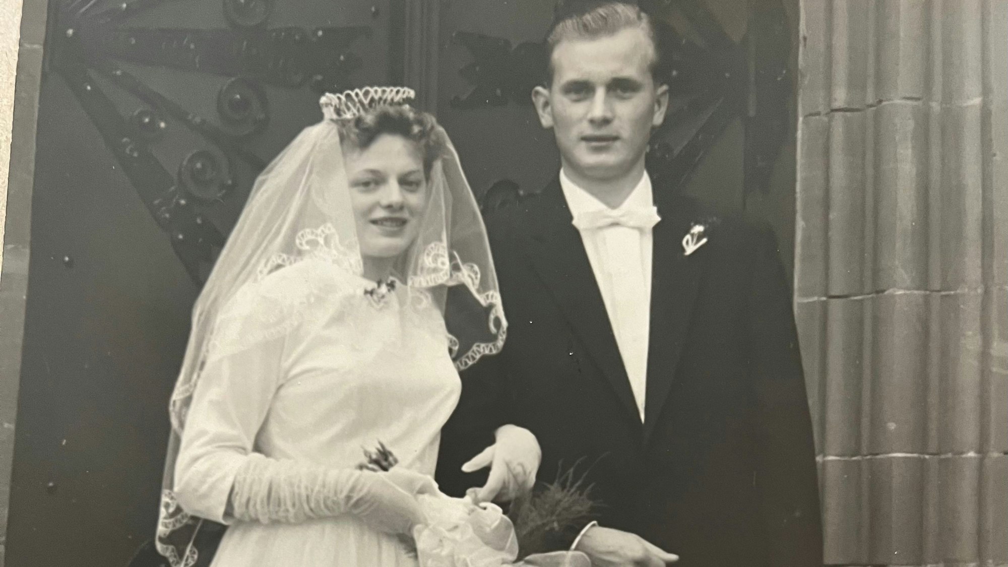 Ein Foto von der kirchlichen Hochzeit im Jahr 1958.