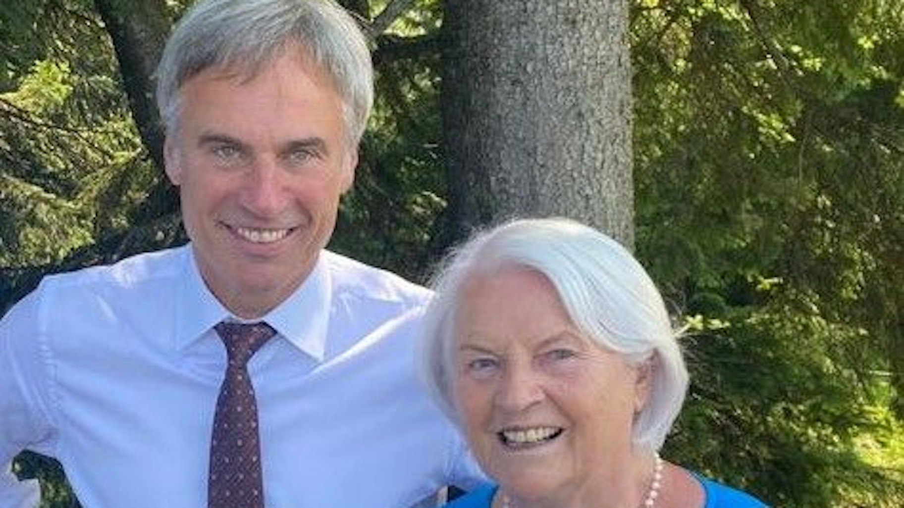 Achim Berg, Bitkom-Präsident, mit seiner Mutter Elisabeth