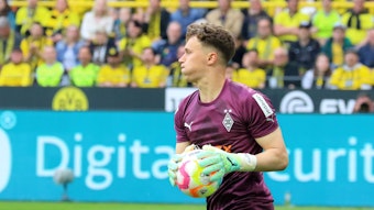 Jan Olschowsky stand am Samstag (13. Mai 2023) beim Bundesliga-Spiel zwischen Borussia Dortmund und seinem Klub Borussia Mönchengladbach im Tor.