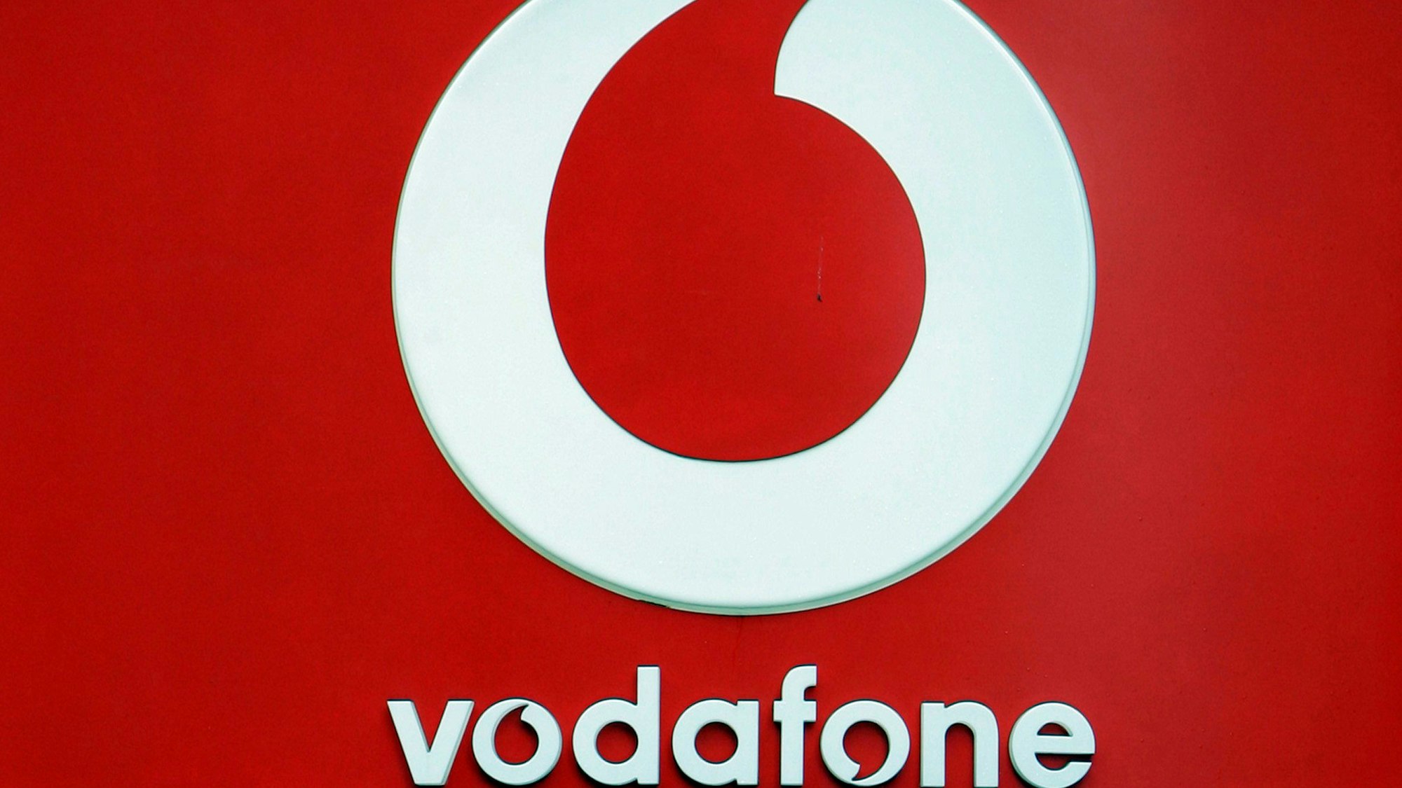 Das Logo des Mobilfunkunternehmen Vodafone.