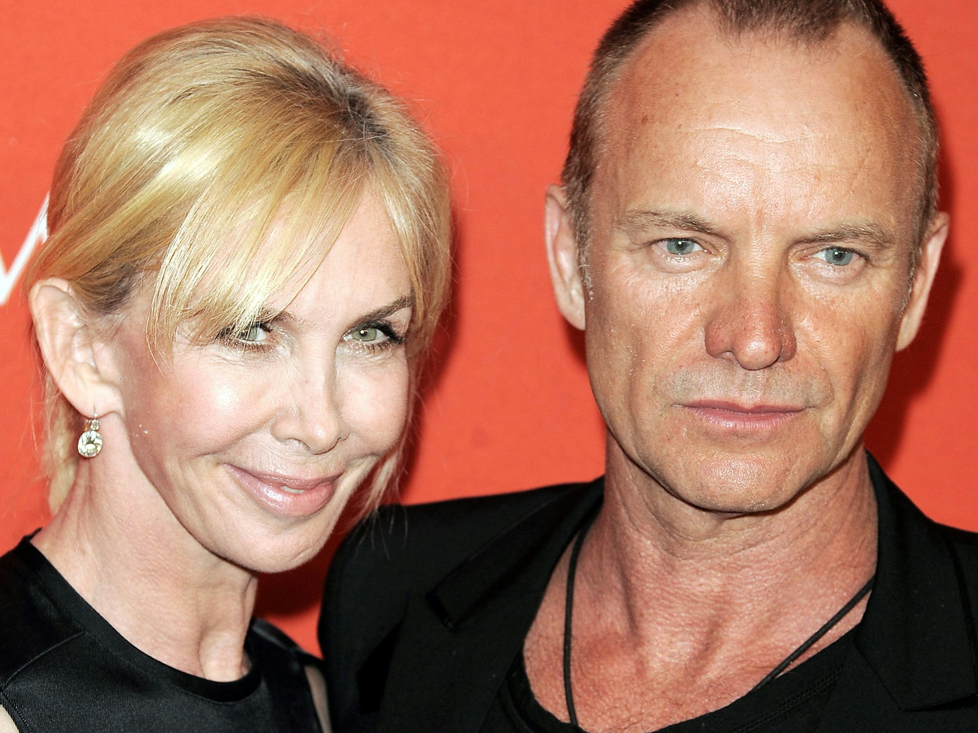 Der britische Musiker Sting zusammen mit seiner Frau Trudie Styler.