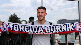 Lukas Podolski, ehemaliger deutscher Fußball-Nationalspieler, spielt beim polnischen Erstligisten Gornik Zabrze.