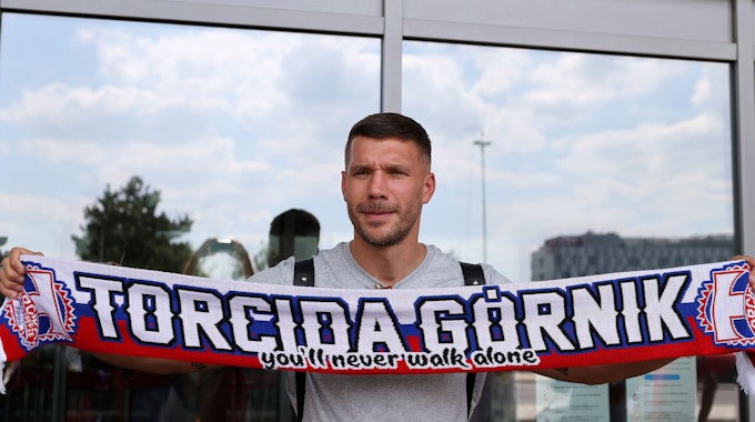 Lukas Podolski, ehemaliger deutscher Fußball-Nationalspieler, spielt beim polnischen Erstligisten Gornik Zabrze.