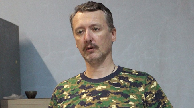 Igor Girkin im Jahr 2014 im Militärdress.