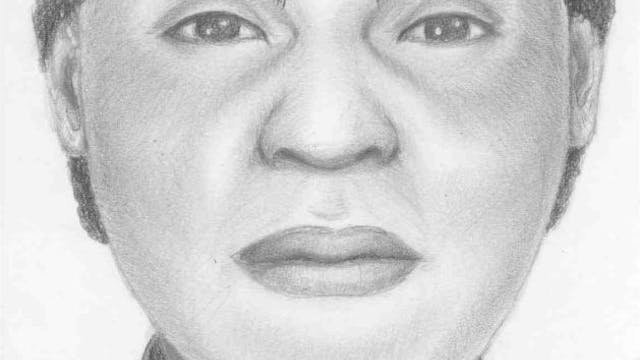 Polizeizeichnung des Gesichts einer Frau, deren Leiche 2001 im Worringer Bruch gefunden wurde.