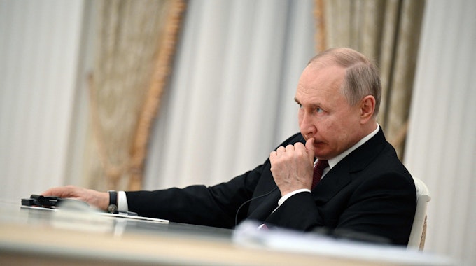 Der russische Präsident Wladimir Putin bei einem Treffen im Kreml am 23. Mai 2023.