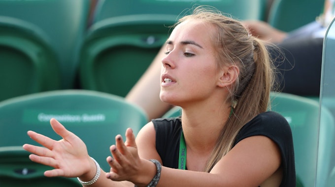 Bemelman s girlfriend Caroline Daxhelet pictured at a tennis game between Belgian Ruben Bemelmans ATP Tennis Herren 124) and South-African Kevin Anderson (ATP 42), in the third round of the men s singles at the Wimbledon grand slam tennis tournament at the All England Tennis Club, in southwest London, Britain, Friday 07 July 2017. BENOITxDOPPAGNE PUBLICATIONxINxGERxSUIxAUTxONLY x05128113x

s Girlfriend Caroline  Pictured AT A Tennis Game between Belgian Ruben Bemelmans ATP Tennis men 124 and South African Kevin Anderson said ATP 42 in The Third Round of The Men s Singles AT The Wimbledon Grand Slam Tennis Tournament AT The All England Tennis Club in Southwest London Britain Friday 07 July 2017 BENOITxDOPPAGNE PUBLICATIONxINxGERxSUIxAUTxONLY x05128113x