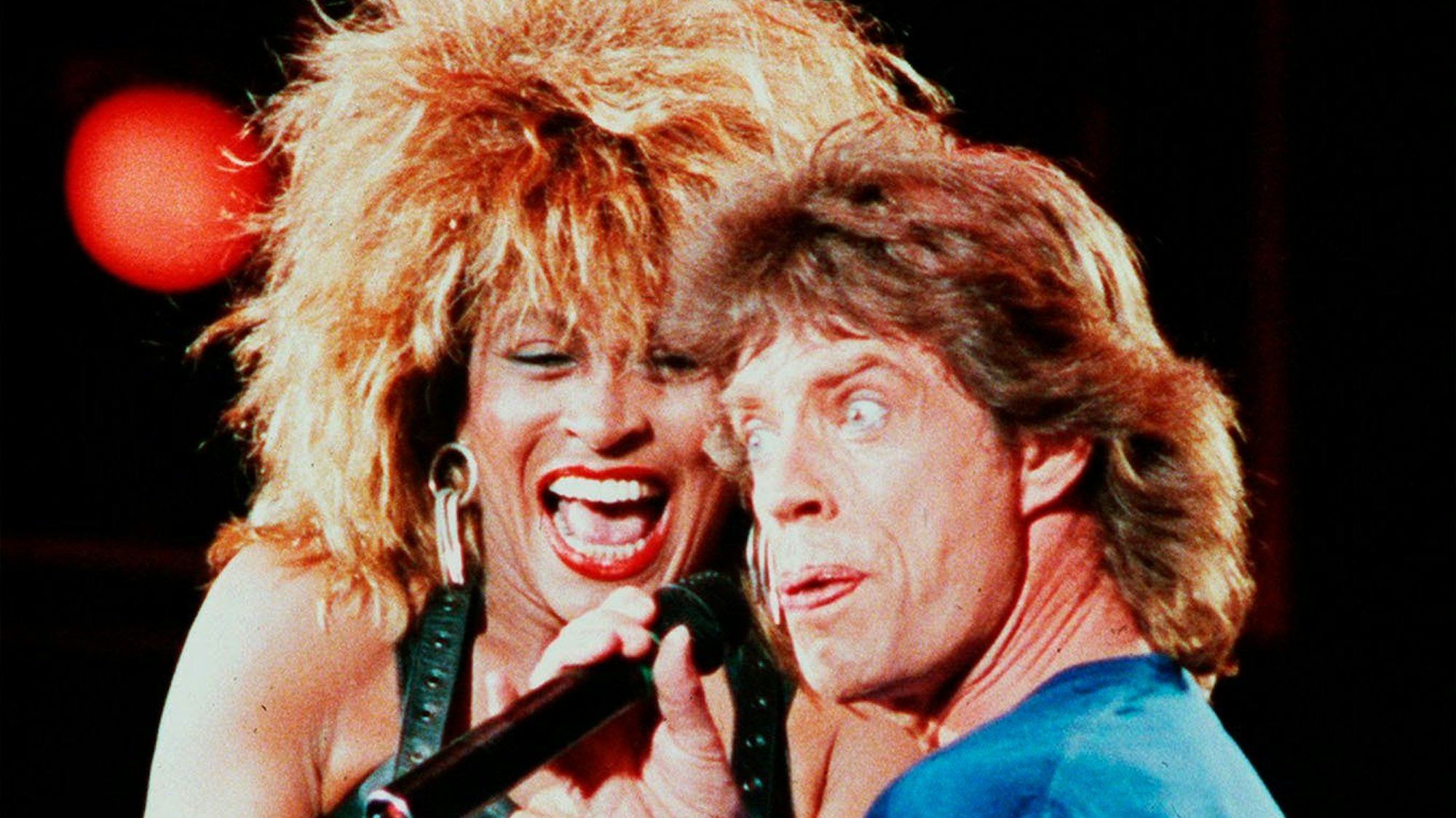 Tina Turner und Mick Jagger im Jahr 1995