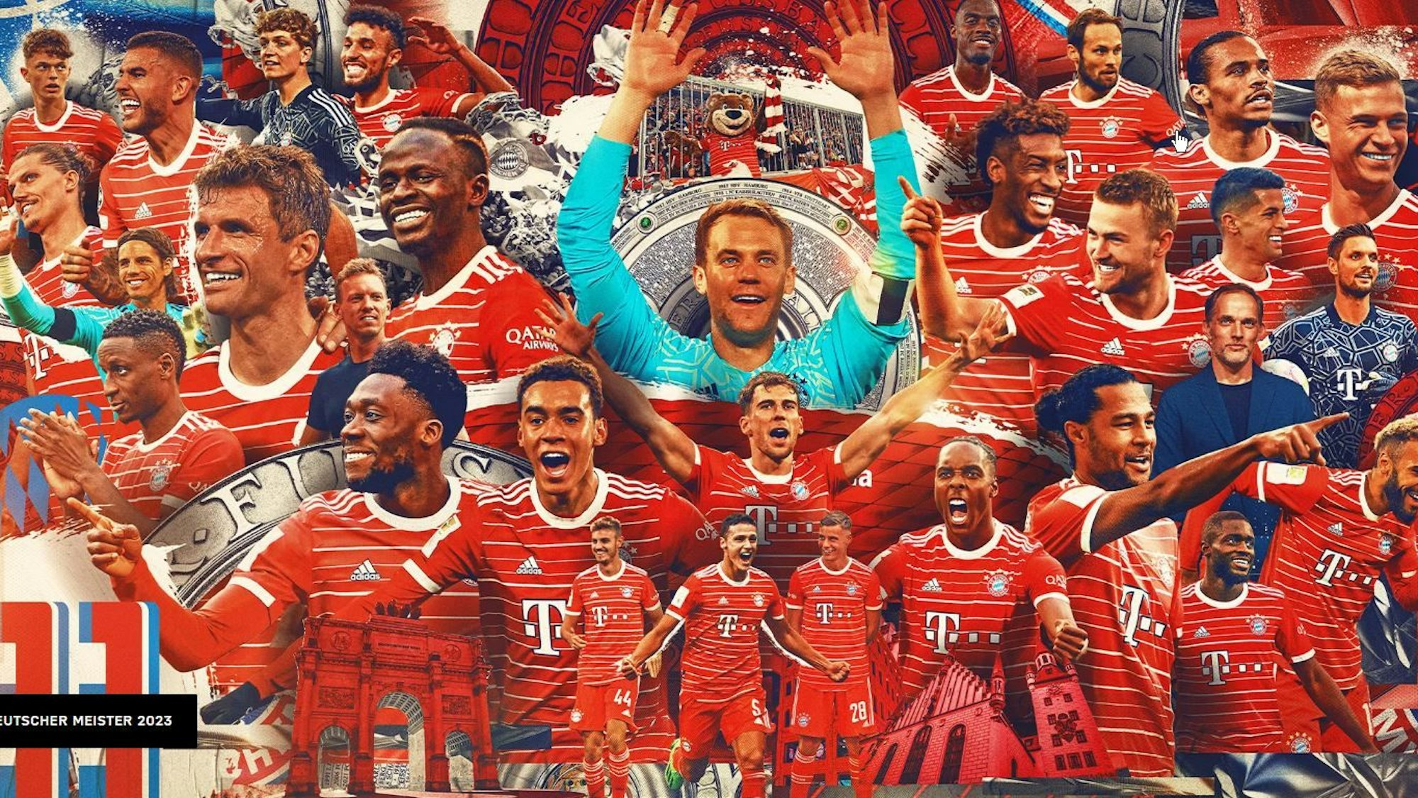 Das Meister-Poster des FC Bayern München.