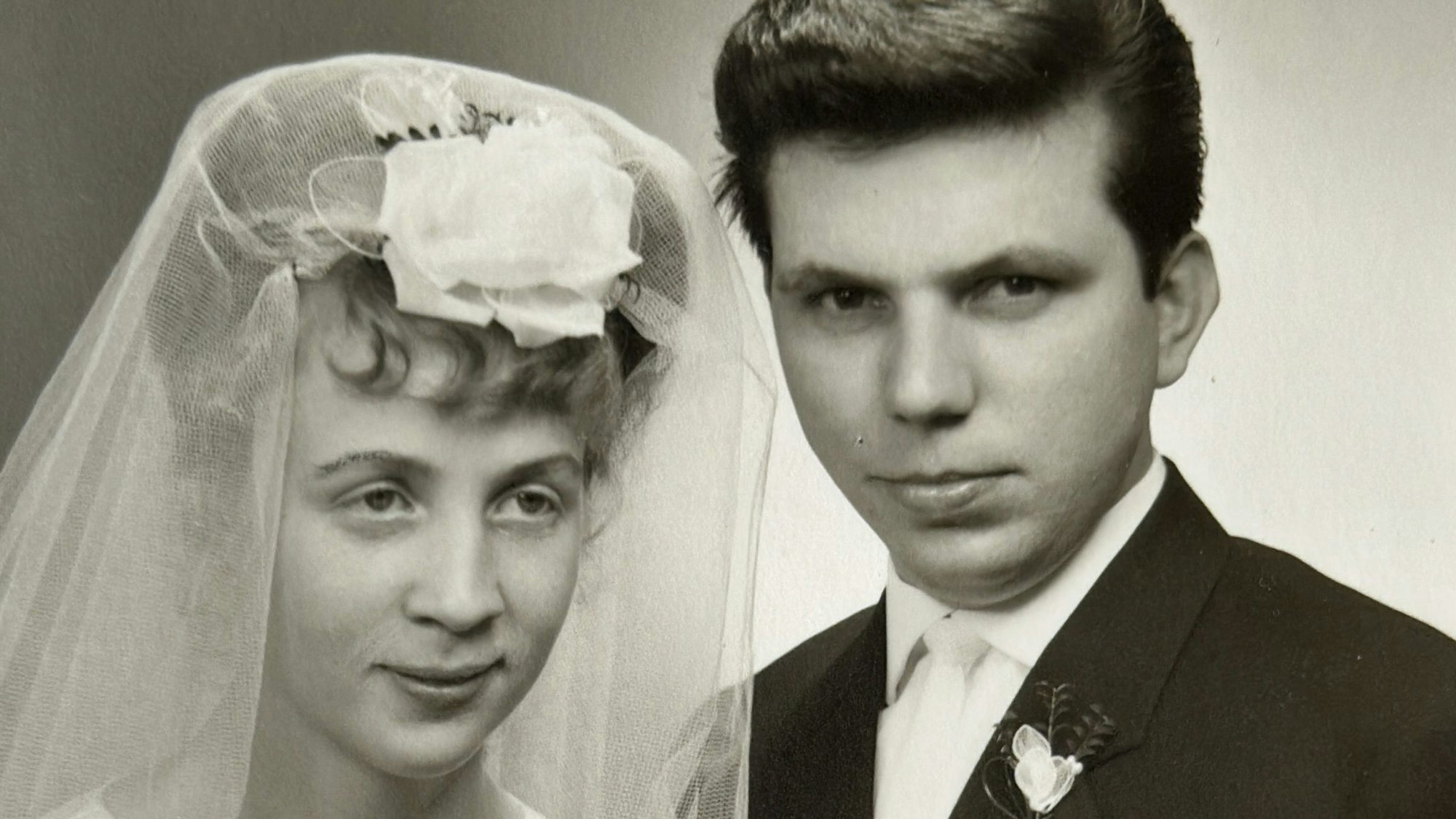Doris und Horst Gill auf ihrem Hochzeitsfoto von 1963.