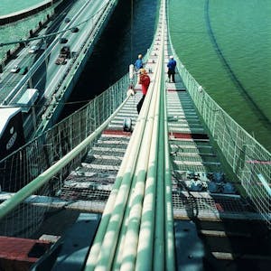 Bau der Rodenkirchener Brücke