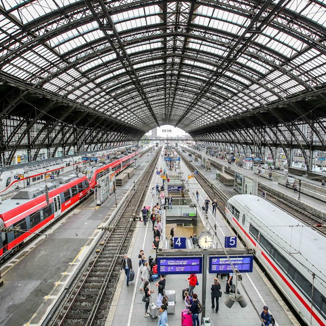 Übersicht über die Gleise im Kölner Hauptbahnhof