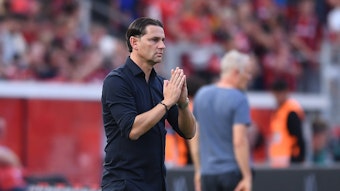 Borussia Mönchengladbach hat einen neuen Trainer! Gerardo Seoane, hier am 3. September 2022 noch als Coach von Bayer 04 Leverkusen zu sehen, hat einen Dreijahresvertrag am Niederrhein unterzeichnet.