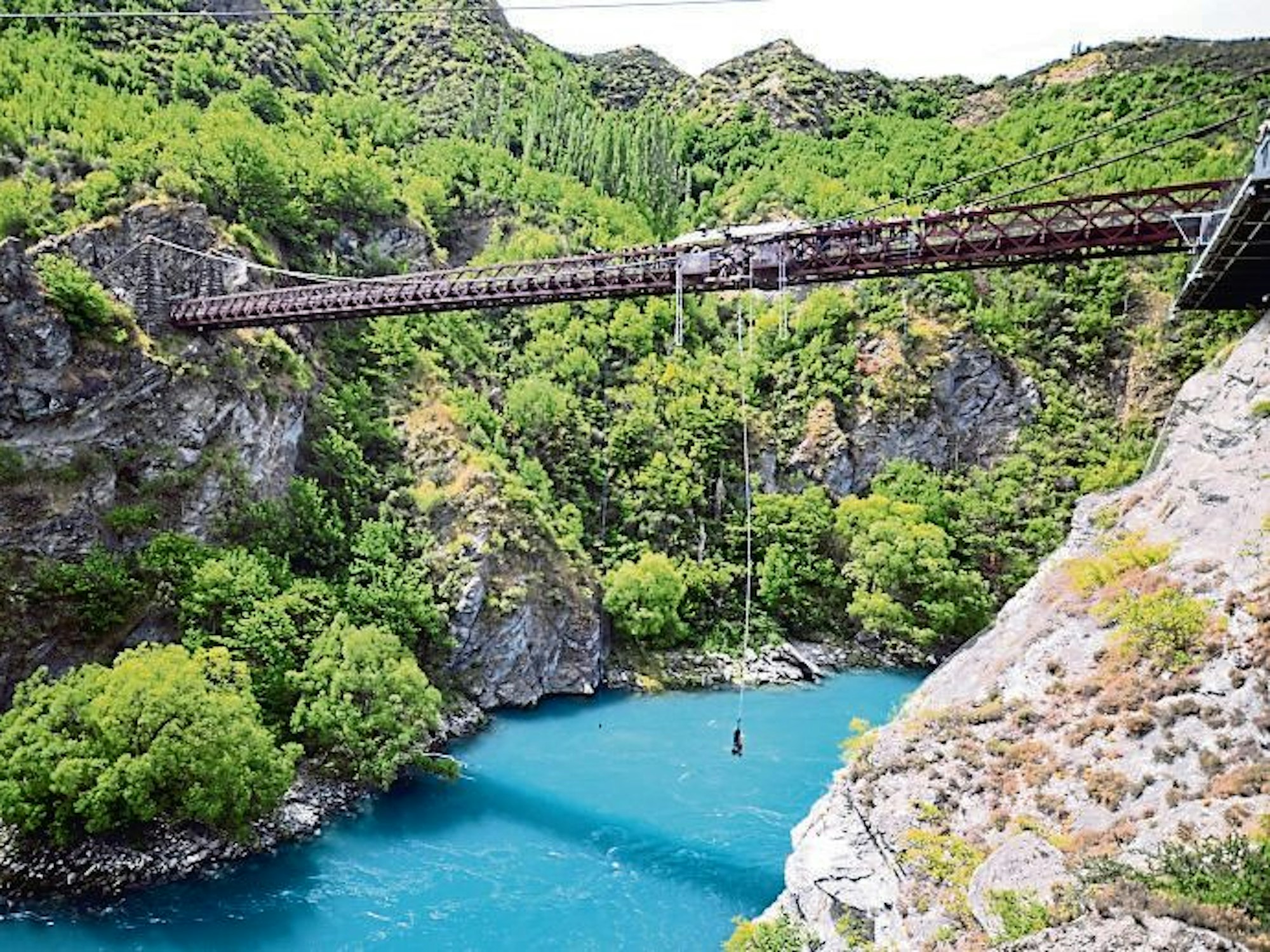 Bungee-Springen an der Kawarau-Brücke in Neuseeland