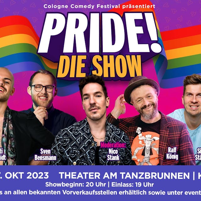 Der Flyer von der großen Gala „Pride! The Show“.