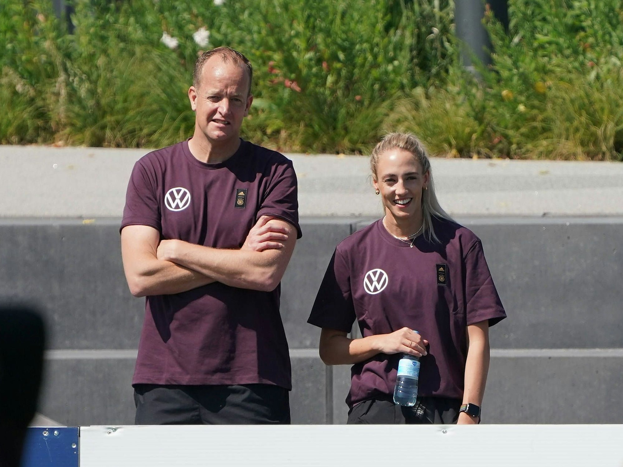 Athletiktrainerin Lena Aschenbrenner beim DFB-Training.
